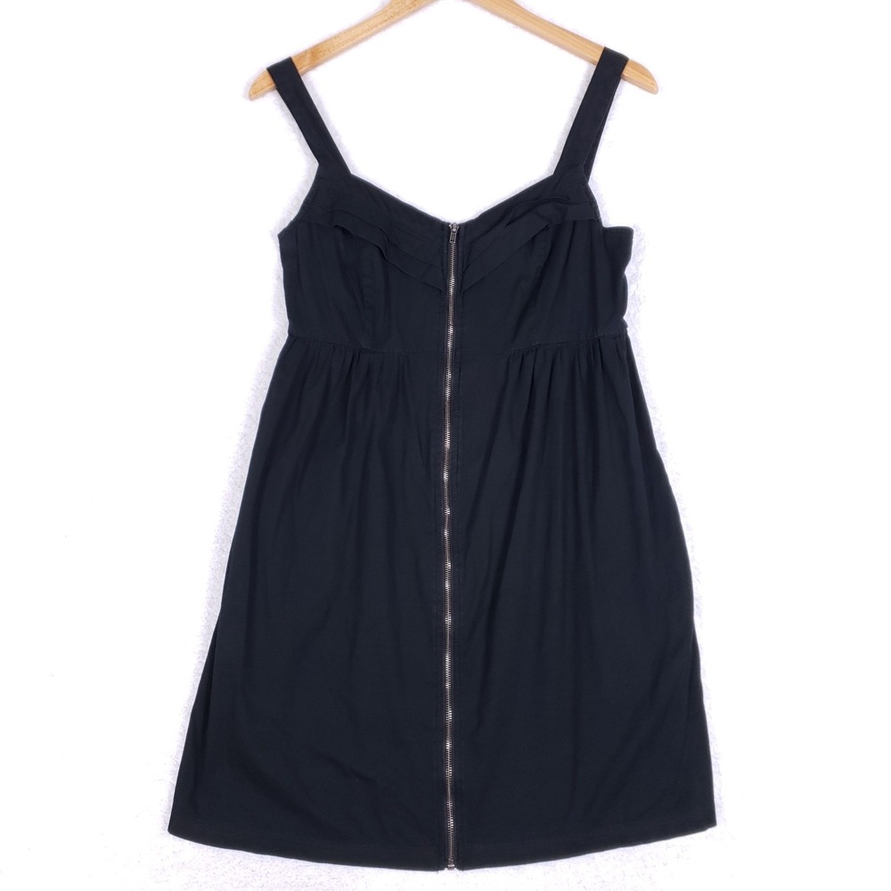 BeBop Black Zip Front‎ A-Line Sleeveless Dress Large Sweetheart Neckline